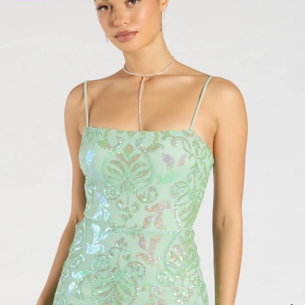 Windsor Mint Backless Maxi Dress SzL New With Tag - Picture 5 of 11